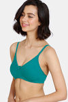 Zivame Basics Double Layered Non Wired 3/4th Coverage Sag Lift Bra - Harbour Blue — thumbnail 3